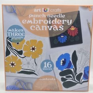 Art 101 Crafts Punch Needle Embroidery Canvas Kit 16 Pieces
